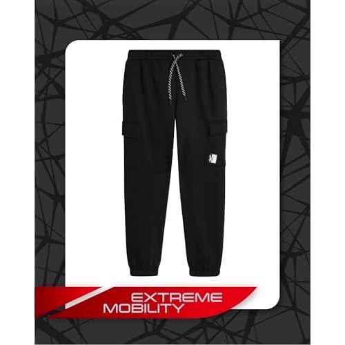 Spyder Mens Cargo Joggers - Soft Poly Fleece Mens Sweatpants with Pockets and Drawcord Waistband for Jogging Hiking Workout