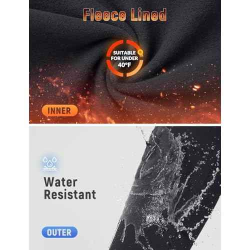 baleaf 25''/30'' Women's Fleece Lined Leggings Water Resistant High Waist Winter Running Hiking Pants Zipper Pockets