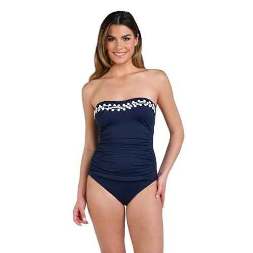 La Blanca Womens Bandeau Tankini Swimsuit Top