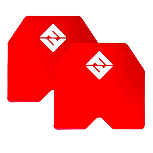 F&F STEEL Adjustable Weighted Vest & Plates - Strength, Edurance, Running, Hiking, Rucking, Fitness WODs (Red Plates - 5.75lb)