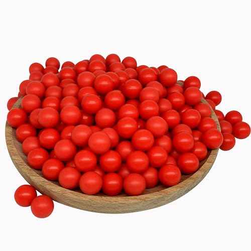 .43 Cal Nylon Balls Reusable Hard Solid Plastic 43 Caliber Projectile Ammo Compatible for T4E PPQ, G17 Gen 5 Target Practice and Home Defense (100 Counts, Red)