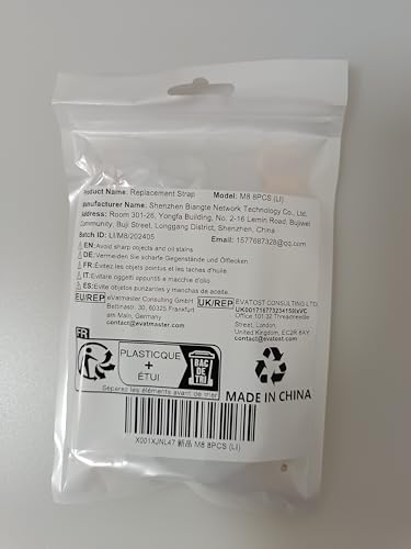 8-Pack Mi Band 10/9/8 Strap, Soft TPU Replacement Watch Bands with Secure Anti-Loss Clasp, Comfortable Sport Wrist Straps for Xiaomi Mi Smart Band 10/9/8 (8 Colors)