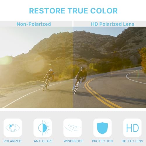 Cycling Glasses Polarized Sports Sunglasses for Men Women Youth Baseball Running Driving Golf