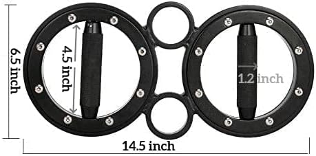 FIITY 8/12 Pounds Multifunctional Hand and Forearm Trainer - Spinning Burn Muscle Training - 360 Degree Rotating Grips – Sliver/Black