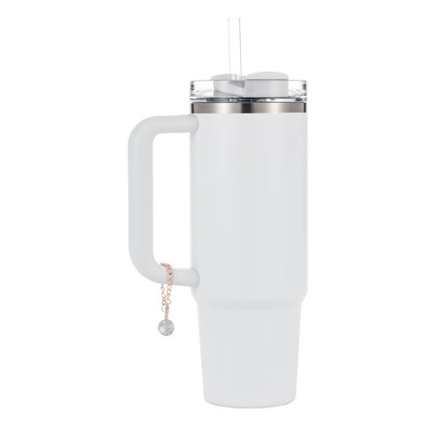 EveryBling Stanley Cup Accessories 2Pcs Bling Water Bottle Accessories for Stanley 30oz 40oz Cute Tumbler Accessories Stanley for Handle(Silver)