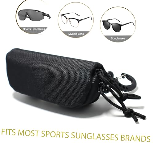 Tactical Molle Glasses Case with Clip - Shockproof Eyewear Protection, Black A