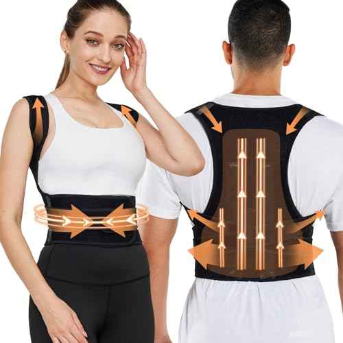 Back Brace, Posture Corrector for Women and Men,Scoliosis and Hunchback Correction,Brace for Upper and Lower Back,Relieve Back Pain,Comfortable and Effective (M)