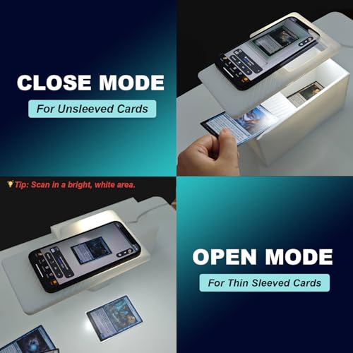 Scanstand for Standard Size Trading Cards - MTG Card Scanner with LED Light - White (Variation of THIS listing)