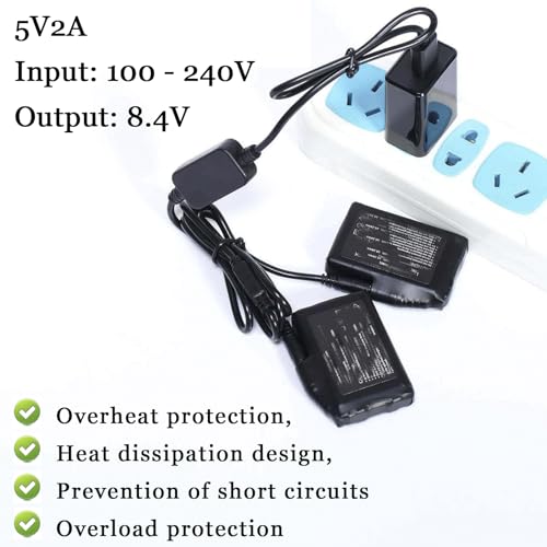 8.4V Heated Glove Charger for 7.4V SWB01 SWB03 2200 3000 3500mAh Li-Polymer Rechargeable Battery Charging for Socks, Jackets, Hats