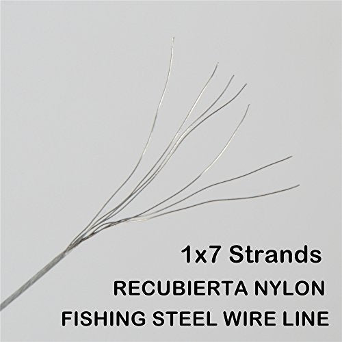 100M 17LB Stainless Steel Fishing Wire Leader with Nylon Coating - Super Soft, Waterproof