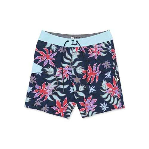 Volcom Mens Mod-tech 19" Boardshorts ? 4-Way Stretch Performance Swim Trunks with Cinch Fly and Back Pocket