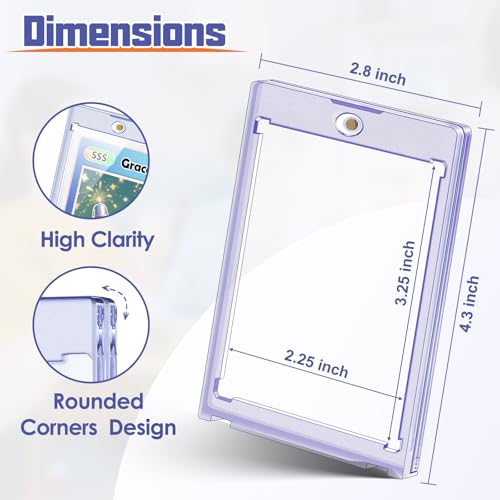 Magnetic Card Holders 24 Pack for Standard 2.5 x 3.5-Inch Trading Cards