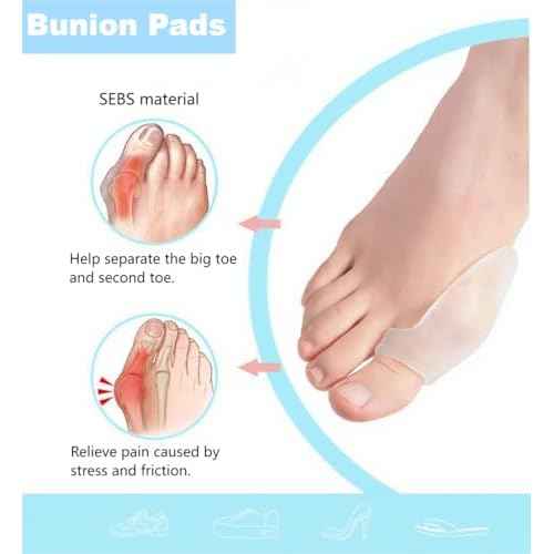 Bunion Corrector for Women & Men, 2pcs Bunion Fix & Big Toe Straightener, Orthopedic Bunion Splint Brace for Hallux Valgus Pain Relief, Day & Night Support