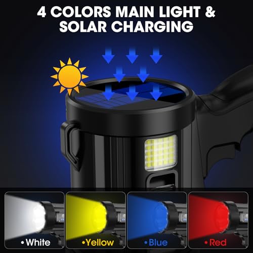 Rechargeable LED Spotlight 2 Million Lumens Waterproof Camping Light