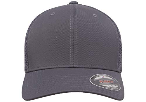 Ultrafibre Airmesh Fitted Baseball Cap - Dark Grey, Small-Medium