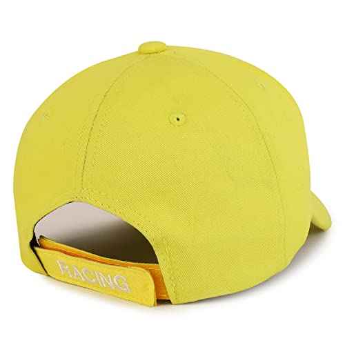 Trendy Apparel Shop Racing 3D Embroidered Flame Car Race Flag Baseball Cap