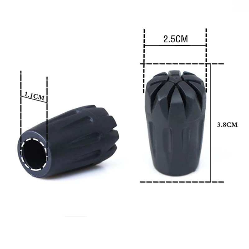 Tvoip Trekking Pole Replacement Tips 8 Pack Hiking Pole Rubber Tips Walking Stick Tips End Caps Protectors