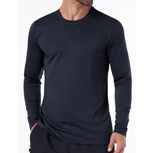 6 Pack Men's Quick Dry Long Sleeve Shirts UPF 50+ UV Sun Protection SPF Shirt Moisture Wicking T-Shirt for Casual Workout