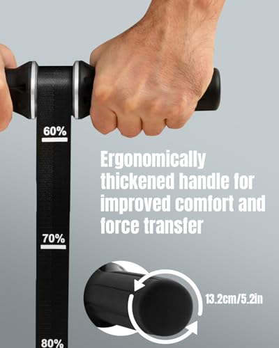 Forearm Strengthener Wrist Roller with Thick Silicone Handle for Grip Training