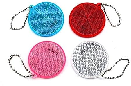 4Pcs Safety Reflector - Stylish Reflective Gear for Jackets, Bags, Purses, Backpacks, Strollers and Wheelchairs