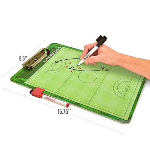 Dry Erase Coaches Clipboard for Women's Lacrosse - Full & Half Field, Roster