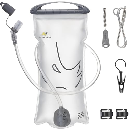 N NEVO RHINO Hydration Bladder 2L-3L,Water Reservoir for Hiking Backpack Leak Proof Water Storage Bladder,BPA-Free Water Pouch Hydration Pack for Camping Cycling Running