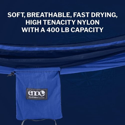 ENO Bundle, Includes The DoubleNest Hammock & Atlas Suspension System, Lightweight, Durable Hammock with Straps for Camping, Hiking & Travel, Royal/Navy