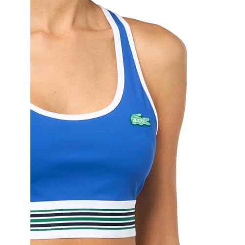 Lacoste x Bandier Women's All Motion Striped Sports Bra