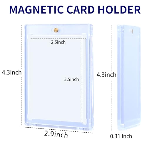 15 Pack Magnetic Card Holders for Trading Cards - One-Touch Baseball Football TCG Collectible