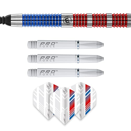 WINMAU Wildcats 90% Tungsten Darts Set with Flights and Stems (Shafts) - Prism Technology - Match Weighed