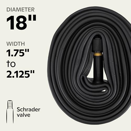 18-Inch Bike Inner Tube with Schrader Valve - Standard / 1.75-2.125 Inch