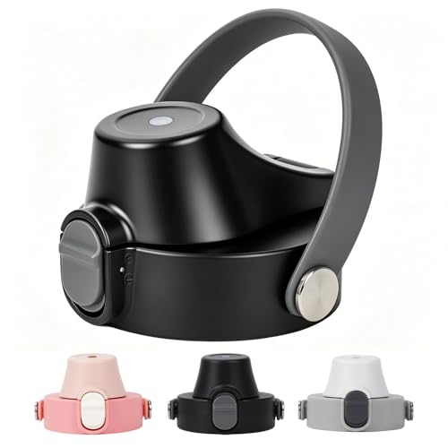 Black Lid Replacement for Owala Freesip & Kids Bottles 16oz-40oz, Leak-Proof