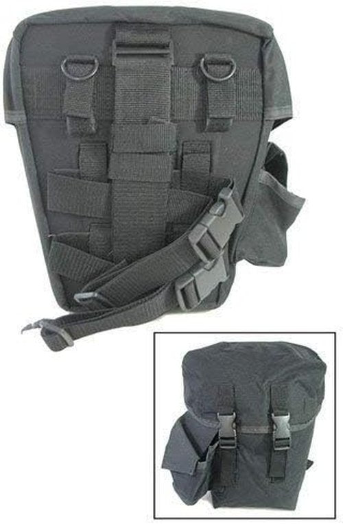 Black Nylon Drop-Leg Gas Mask Pouch