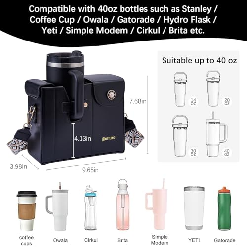 Stanley Cup Purse, Stanley purse Cup holder bag, Stanley cup bag, Crossbody Tumbler Purse Holder 40oz, Water bottle Purse