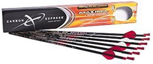 Carbon Express Maxima Hunter Fletched BuffTuff Plus Carbon Crossbolt with R2 Vanes, 6-Pack, Mossy Oak Treestand Pattern