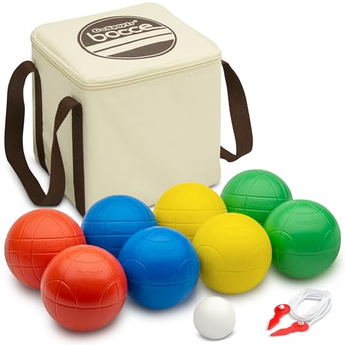 GoSports 90 mm Bocce Ball Set - Composite Balls for Outdoor Lawn Game - Variation: Composite