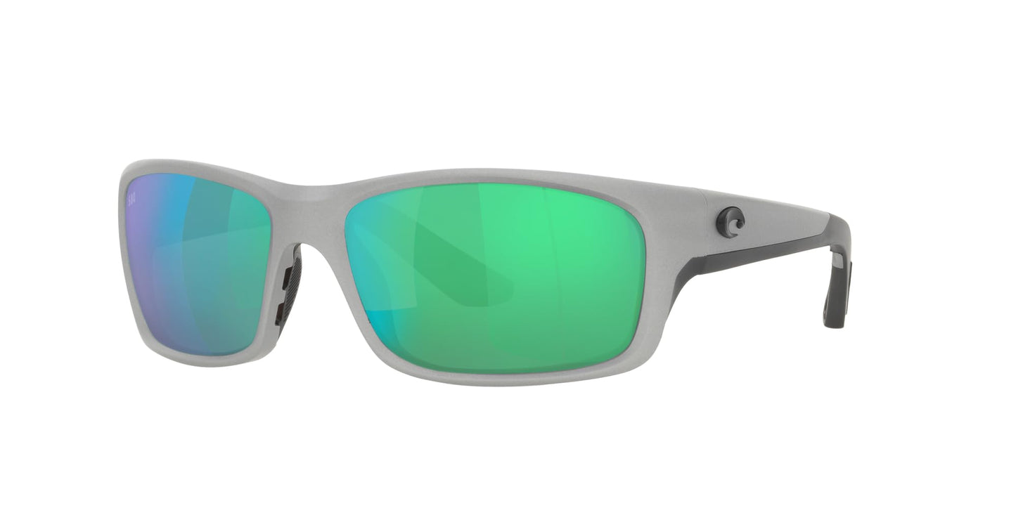 Costa del Mar Jose Pro Sunglasses, Silver Metallic/Green Mirrored 580G, 62 mm