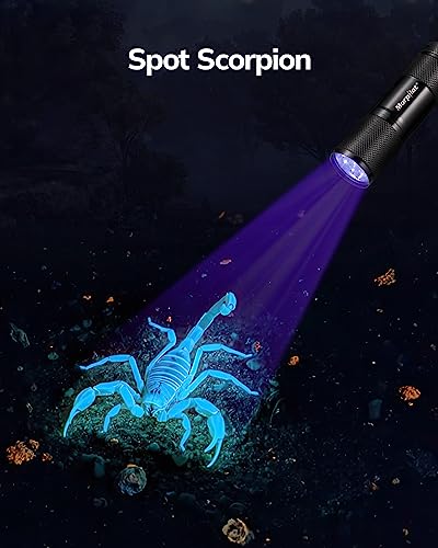UV Blacklight Flashlight 395nm with 9 LEDs for Pet Urine & Stain Detection