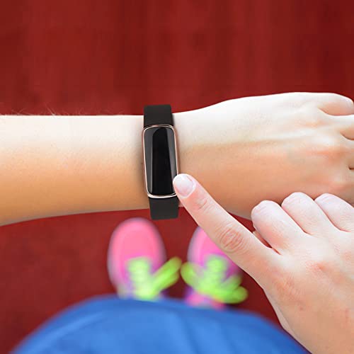 AK Sport Band Compatible with Fitbit Luxe Bands for Women Men, Soft Silicone Replacement Sport Straps Wristbands for Fitbit Luxe Fitness and Wellness Tracker