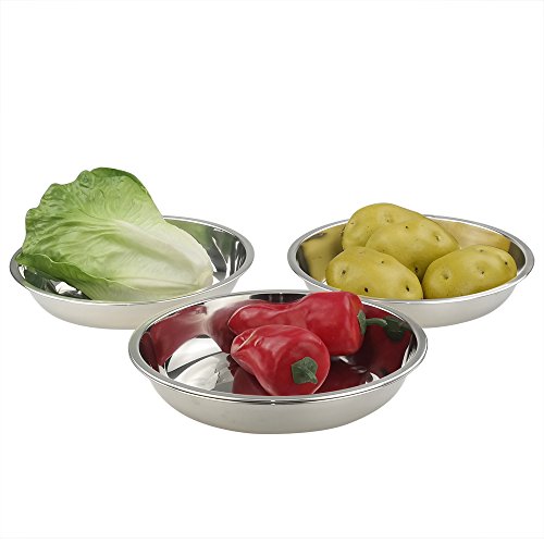 Stainless Steel Dinner Plates Set of 4 - Durable Eco-Friendly Flatware