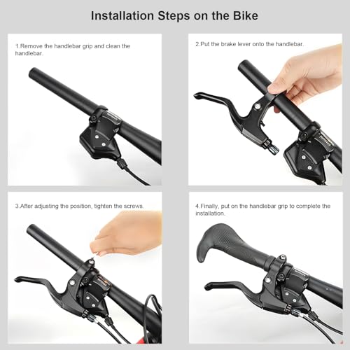 CNC Bicycle Brake Lever 22.2mm Mountain Bike Handlebar Black - 3 or 4 Finger