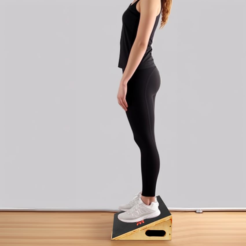 EVERYMATE Slant Board Calf Stretcher, Non-Slip Heel Elevated Squat Wedge Block for Weightlifting and Calf Stretching, Knees Over Toes Equipment 1000LB