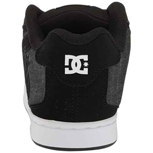 DC Men's Net Skate Casual Shoe, Black/Armor/Black, 14