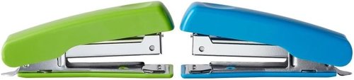 Ellie 2 Mini Stapler - Cute Desk Stapler, Standard Staples (Blue & Green) for Office & School Supplies