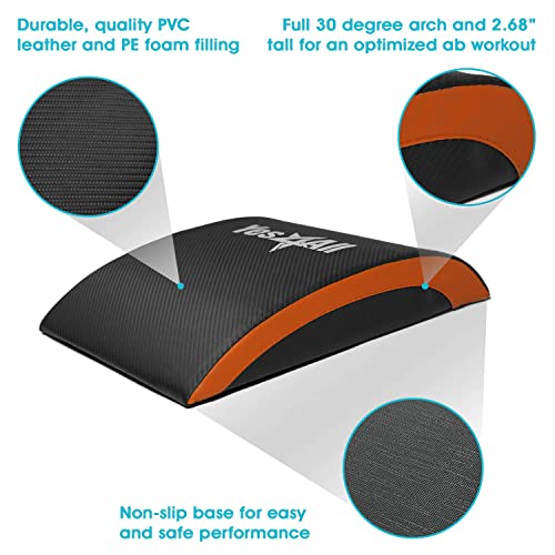 Yes4All Foldable Sit-Up Mat - Orange Ab Exercise Mat for Core Workout