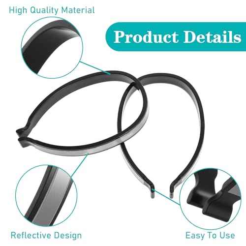 4Pcs High Reflective Cycling Trousers Clips, Safety Bicycle Elastic Ankle Cuffs Bands, Outdoor Recreation Cycling Trouser Clip Pant Leg Cuff Clip Reflective Gear for Riding Fishing Outdoor