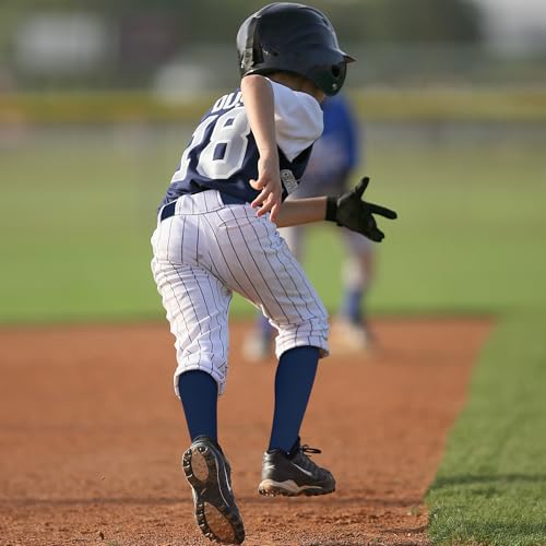 Youth Baseball Socks and Belt Combo - Medium Navy, 2 Pairs & 1 Belt