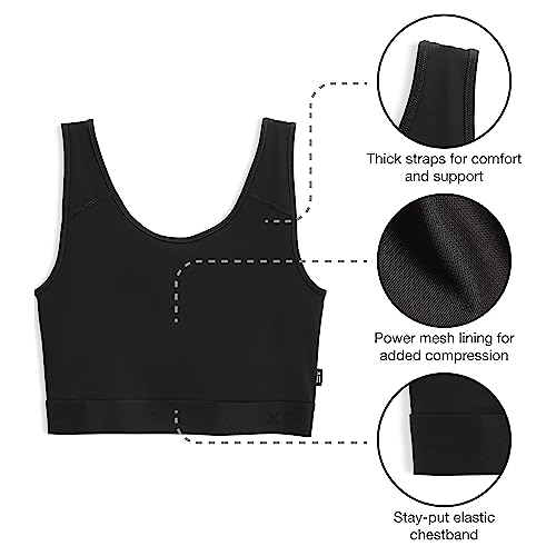 Women’s Compression Sports Bra Top - Medium Support, Wireless, Full Coverage