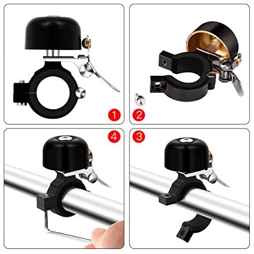 Black Brass Bicycle Bell for Road & Mountain Bikes Loud Retro Handlebar Accessory