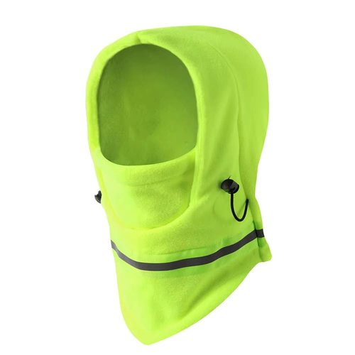 The Vintage Year Micro Fleece Low Profile Adjustable Baseball Caps Beanie Balaclava Neck Gaiters (Reflective Balaclava Fluorescent Green)
